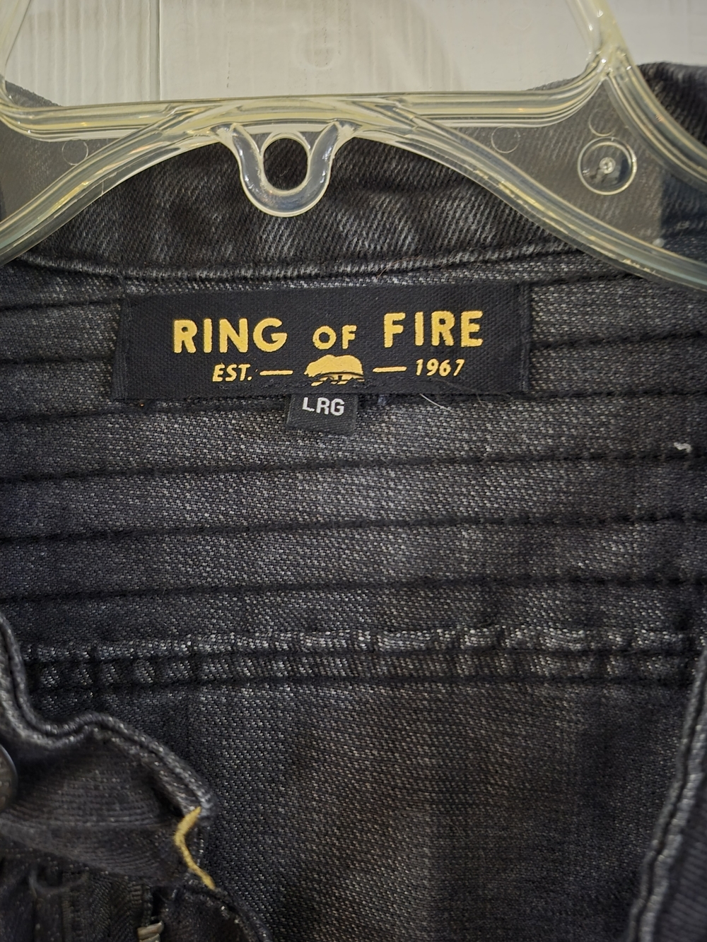 Ring of Fire Men's Black Badge-Embellished Jacket - Picture 5 of 6